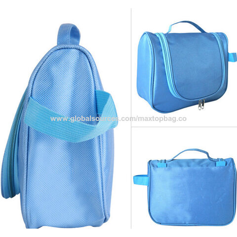 Cosmetic bag, customized design and logo, size: 20*10*24.5cm, made of polyester