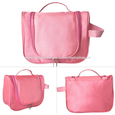 Cosmetic bag, customized design and logo, size: 20*10*24.5cm, made of polyester