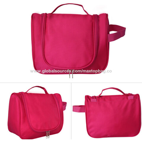 Cosmetic bag, customized design and logo, size: 20*10*24.5cm, made of polyester