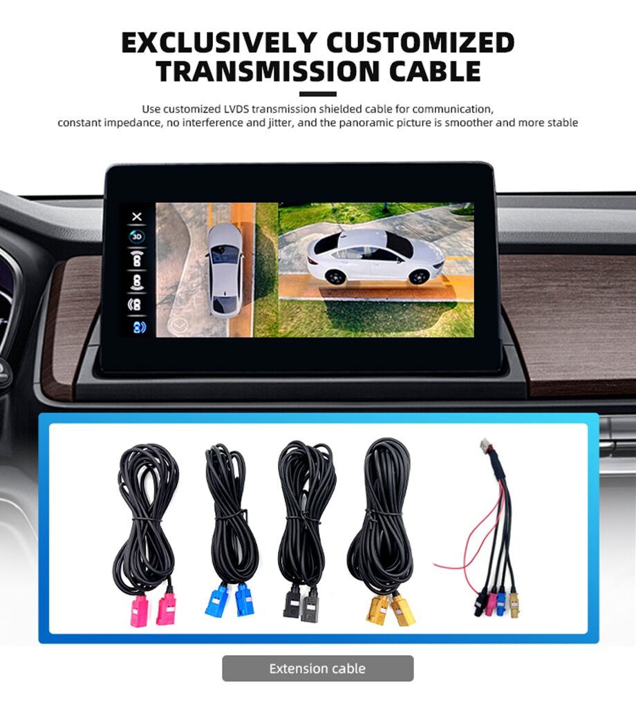 Wemaer Lvds Cable 4 Ways Car Cameras System Kit Hd 3d Reverse Backup ...
