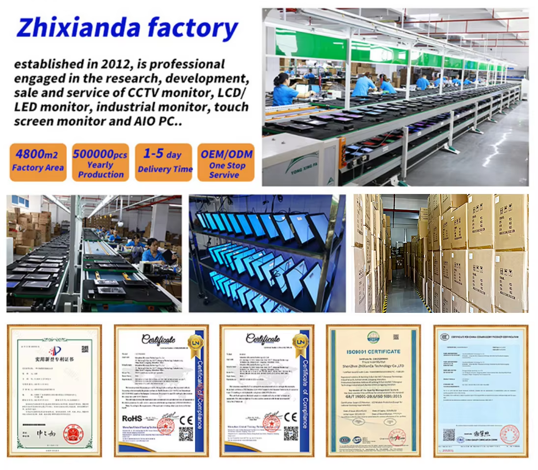 Wholesale 8 Inch 1280*720 Metal Casing No Touch Monitor With Vesa Wall ...