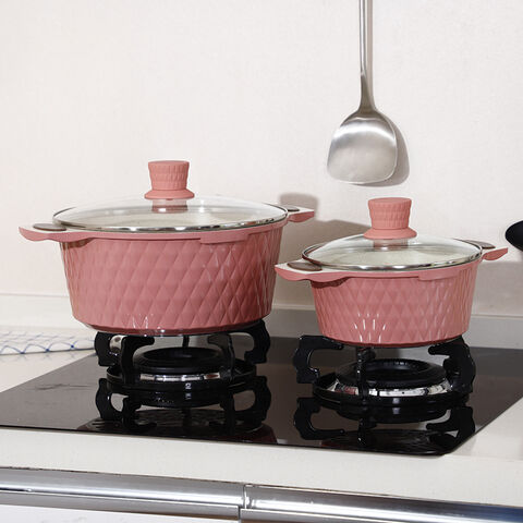 Juego de 5 piezas de sartenes antiadherentes de alta calidad para el hogar, utensilios de cocina dobles al por mayor