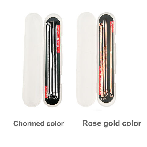 Kit d'outils pour extraire les points noirs en acier inoxydable - Outils pour éliminer l'acné