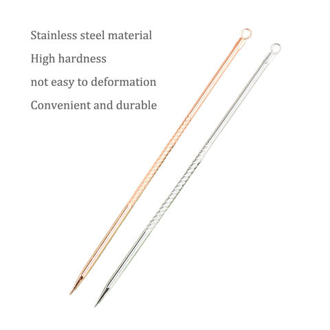 Kit d'outils pour extraire les points noirs en acier inoxydable - Outils pour éliminer l'acné