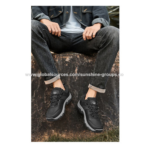 Zapatos de senderismo para hombre, transpirables, para construcción, trabajo, antideslizantes, resistentes al desgaste, deportivos, informales, zapatos de trabajo, calzado de seguridad para hombre