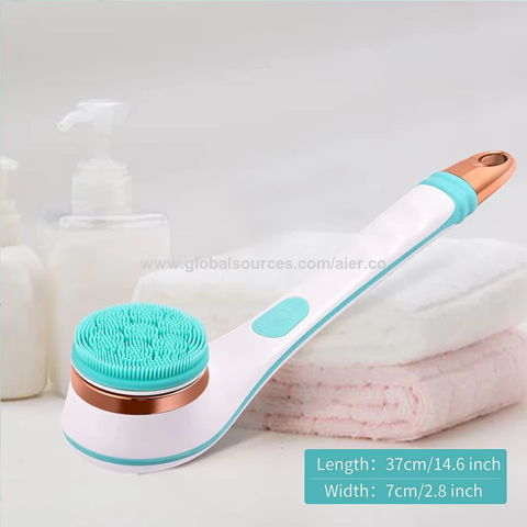 Vente en gros OEM ODM 4 EN 1 Brosse de Bain et Corps Électrique Rechargeable Ensemble de Brosses sans Fil Brosse de Douche à Long Manche