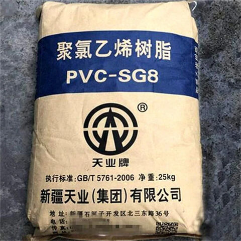 Resina de PVC de alta qualidade e baixo custo, cloreto de polivinila SG5/SG8 para tubos e materiais de embalagem