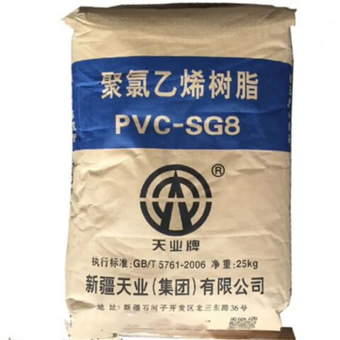 Resina de PVC de alta qualidade e baixo custo, cloreto de polivinila SG5/SG8 para tubos e materiais de embalagem