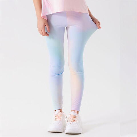 Pantalon de Yoga pour Enfants de Haute Qualité, Vêtements de Sport Décontractés, Taille Haute, Leggings de Fitness pour Enfants, Couleur Dégradée, Séchage Rapide, Leggings de Sport pour Adolescentes