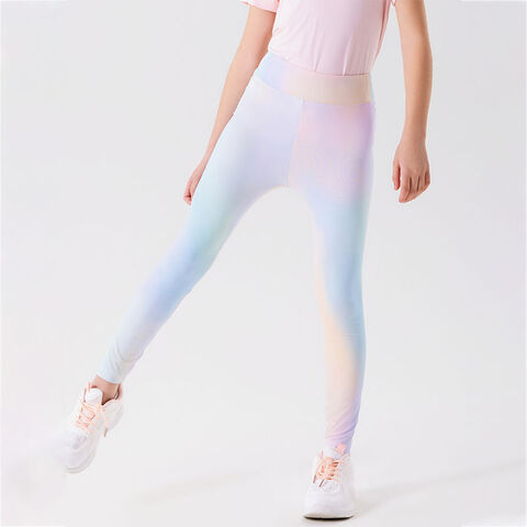 Pantalon de Yoga pour Enfants de Haute Qualité, Vêtements de Sport Décontractés, Taille Haute, Leggings de Fitness pour Enfants, Couleur Dégradée, Séchage Rapide, Leggings de Sport pour Adolescentes