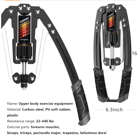 Alat Latihan Lengan Twister Adjustable 4.5-90 kg, Hydraulic Power Home Chest Expander, Pelatih Otot Bahu, Peralatan Fitness untuk Latihan di Rumah