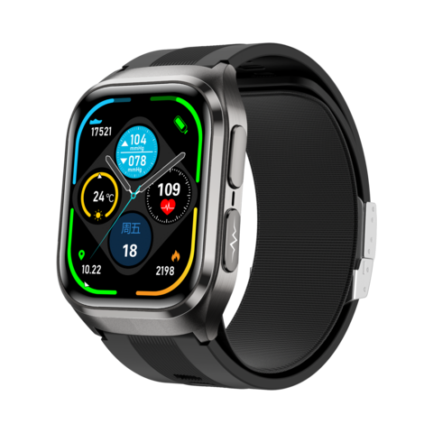 EKG-Uhr mit Luftpumpe, Airbag-Design, 2,06-Zoll-AMOLED-HD-Farbbildschirm, geführte Messung, genau und zuverlässig, intelligente Sprachsteuerung, OEM
