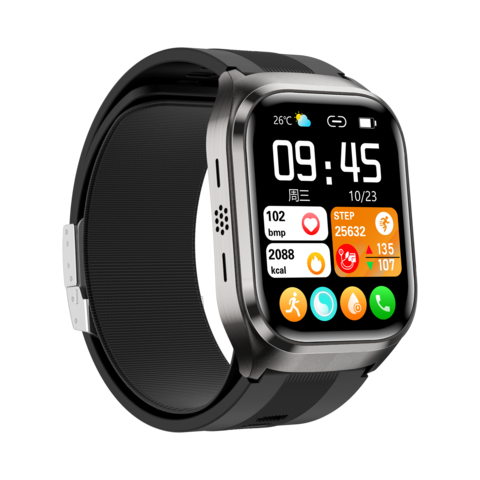 EKG-Uhr mit Luftpumpe, Airbag-Design, 2,06-Zoll-AMOLED-HD-Farbbildschirm, geführte Messung, genau und zuverlässig, intelligente Sprachsteuerung, OEM
