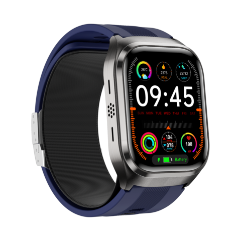 EKG-Uhr mit Luftpumpe, Airbag-Design, 2,06-Zoll-AMOLED-HD-Farbbildschirm, geführte Messung, genau und zuverlässig, intelligente Sprachsteuerung, OEM