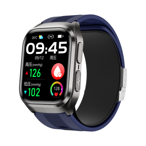 EKG-Uhr mit Luftpumpe, Airbag-Design, 2,06-Zoll-AMOLED-HD-Farbbildschirm, geführte Messung, genau und zuverlässig, intelligente Sprachsteuerung, OEM