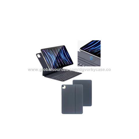 Funda con teclado Bluetooth ultradelgada, ultraligera y de bajo consumo para iPad Air 4/5 y 10/11/13 pulgadas