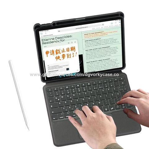 Funda 5 en 1 con teclado Bluetooth magnético para iPad de 10-13 pulgadas