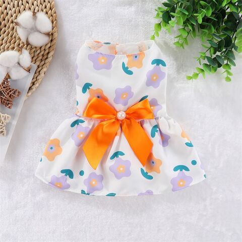 Ropa para perros Primavera Verano Falda delgada para gatos Ropa fresca Lindo oso de peluche de dibujos animados Pomerania Verano