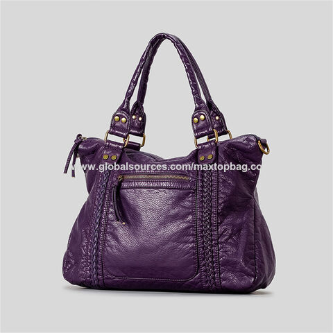 Sac de Voyage en Cuir PU Lavé Souple, Sac à Main Tendance Personnalisé pour Femmes, Sacs Portés Épaule et Croisés pour les Déplacements, Vente Chaude