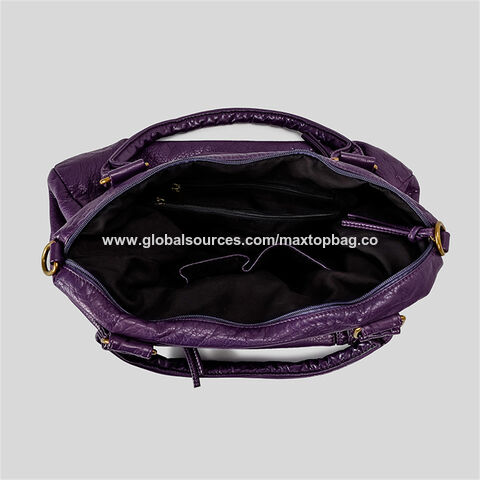 Sac de Voyage en Cuir PU Lavé Souple, Sac à Main Tendance Personnalisé pour Femmes, Sacs Portés Épaule et Croisés pour les Déplacements, Vente Chaude