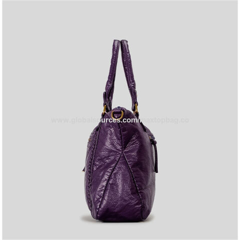 Sac de Voyage en Cuir PU Lavé Souple, Sac à Main Tendance Personnalisé pour Femmes, Sacs Portés Épaule et Croisés pour les Déplacements, Vente Chaude