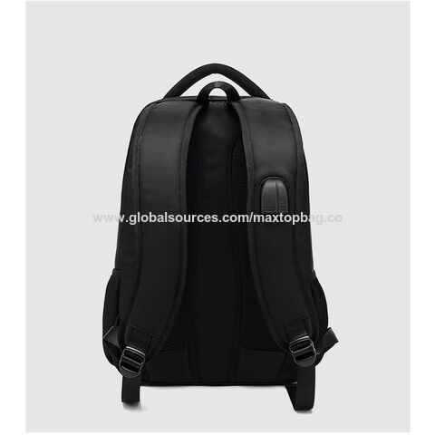 Multifunktionaler, schlichter Laptop-Rucksack, Grau, Business-Stil, Reisetasche, wasserdichter Oxford-Freizeit-Computerrucksack mit USB