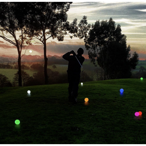Bola Golf LED Menyala, Bola Golf Malam Bercahaya dalam Gelap - Multi Warna Biru, Oranye, Merah, Putih, Hijau, Merah Muda, Logo Dapat Dicetak