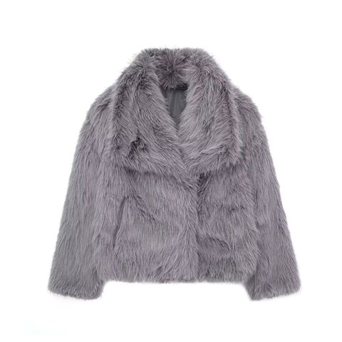 Manteau épais en laine d'agneau pour femmes, manteau en fourrure d'hiver pour femmes, veste chaude d'hiver, manteau de couleur unie, manteau en fausse fourrure, grand manteau de fourrure