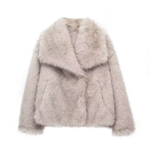 Manteau épais en laine d'agneau pour femmes, manteau en fourrure d'hiver pour femmes, veste chaude d'hiver, manteau de couleur unie, manteau en fausse fourrure, grand manteau de fourrure