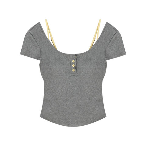 Modisches, kurzärmeliges Damen-T-Shirt mit floralem Print, Brustpolstern, rückenfreiem Design und figurbetonter, eleganter Passform.