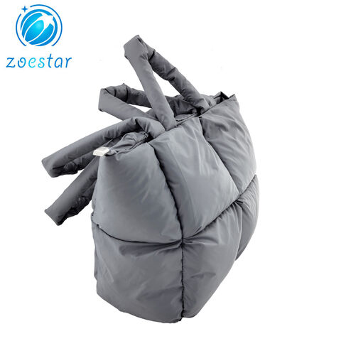 Bolso Tote Acolchado y Abullonado de Moda, Bolso de Hombro Grande y Suave para Viajes al por mayor