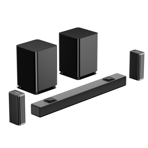 Fábrica OEM Barra de Som 5.2.4CH DOLBY ATMOS COM Subwoofer Com Fio e Satélite Sem Fio 340W