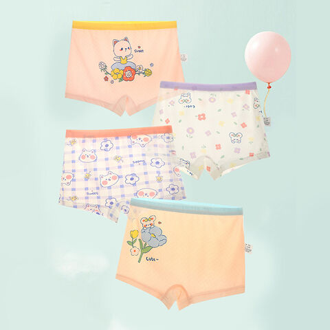 Bragas para niñas, bóxer de algodón, ropa interior para niños, algodón puro al por mayor