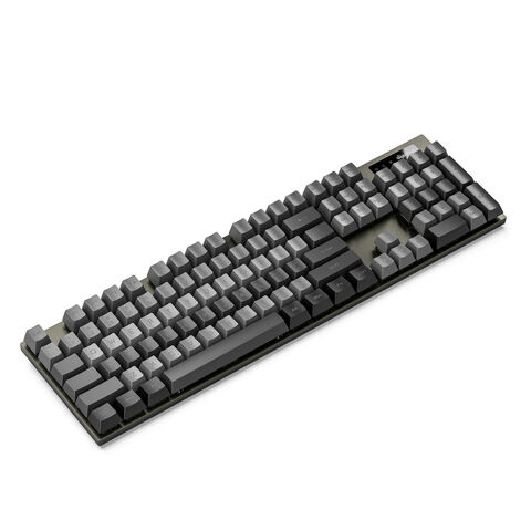 Teclado Mecánico Gaming Alámbrico de 104 Teclas, Tamaño Completo, Modo Único, con 17 Modos de Iluminación, Anti-Ghosting Completo y Cubierta Metálica para eSports