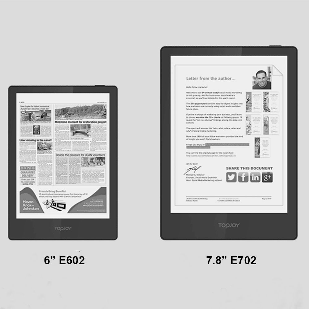Portable Android 6 Inch E-reader Advanced Electronic Book Reader Epaper ...