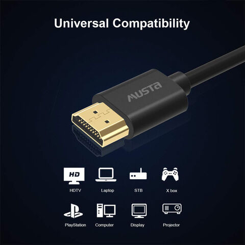 High Speed HDMI Kabel 2.0 HD 4K 3D ARC für PS3 ONE SKY TV - Premium Qualität