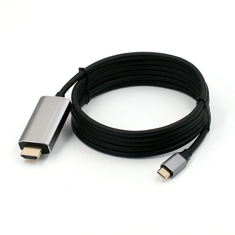 Schwarzes ASB-Gehäuse USB-C auf HDMI Kabel 4K 30Hz, Typ C auf HDMI Kabel 1m 2m mit kundenspezifischer Marke