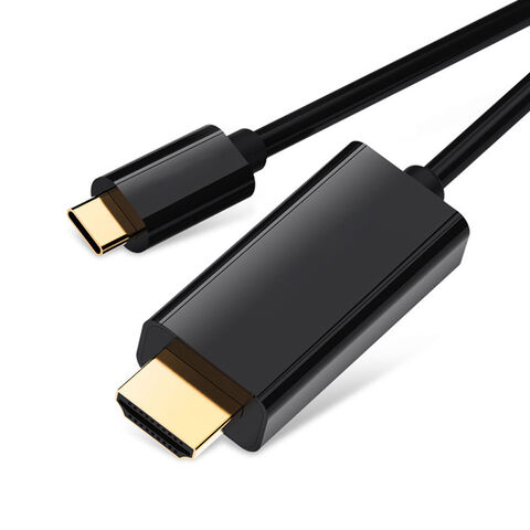Schwarzes ASB-Gehäuse USB-C auf HDMI Kabel 4K 30Hz, Typ C auf HDMI Kabel 1m 2m mit kundenspezifischer Marke