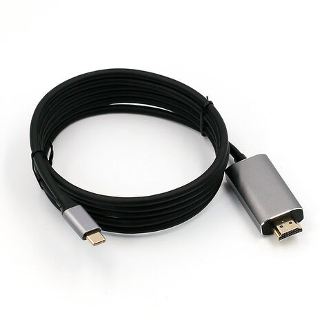Schwarzes ASB-Gehäuse USB-C auf HDMI Kabel 4K 30Hz, Typ C auf HDMI Kabel 1m 2m mit kundenspezifischer Marke