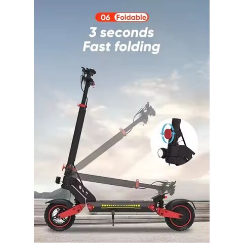 MaxWheel Trottinette Électrique Pliante Haute Vitesse 10" 500W 48V Puissant Scooter Tout-Terrain pour Adultes avec Tube Réglable