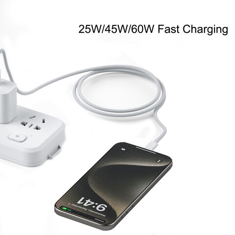 Venta al por mayor buen precio 60W tipo C Nylon recubierto teléfono móvil accesorios cargador caja rápida carga tipo C cable de carga USB