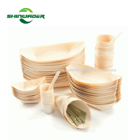 Vasos de Postre de Madera a Medida Vasos Desechables de Madera para Bebidas