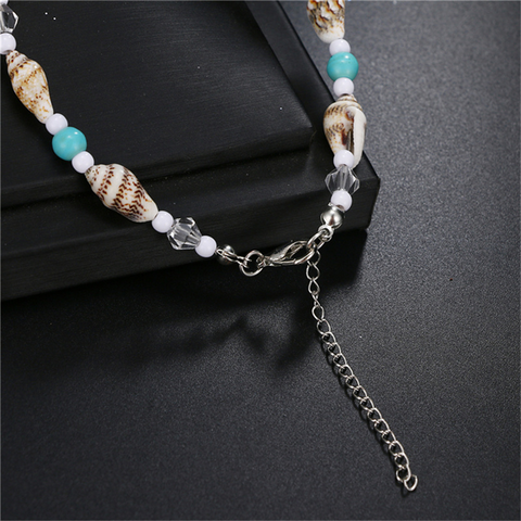 Neue Muschelperlen Seestern Fußkettchen für Damen Strand Fußkette Bein Armband Handgefertigte böhmische Fußkette