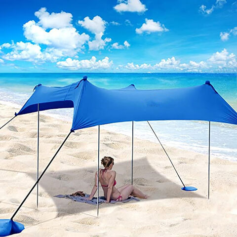 Tienda de playa familiar plegable portátil con postes de aluminio, la más vendida en Amazon