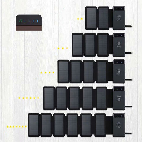 Kabellose Solar Powerbank 20000mAh - Tragbare kabellose Ladestation mit Solarfunktion, heißer Verkauf