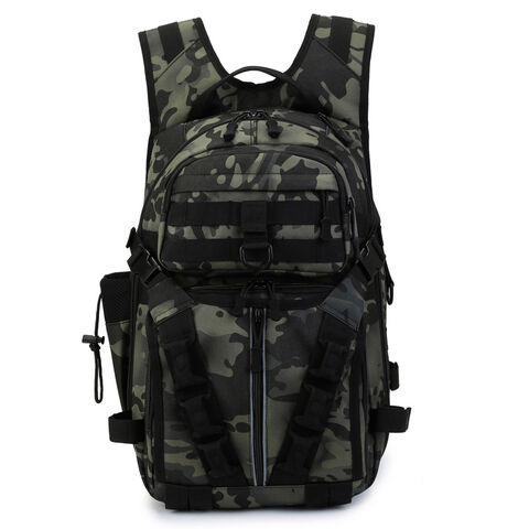 Mochila Tática Masculina Multifuncional para Viagem, Mochila Grande de Assalto de 3 Dias para Camping e Caminhadas, 45L, Personalizável