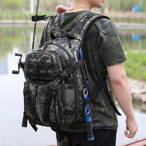 Mochila Tática Masculina Multifuncional para Viagem, Mochila Grande de Assalto de 3 Dias para Camping e Caminhadas, 45L, Personalizável