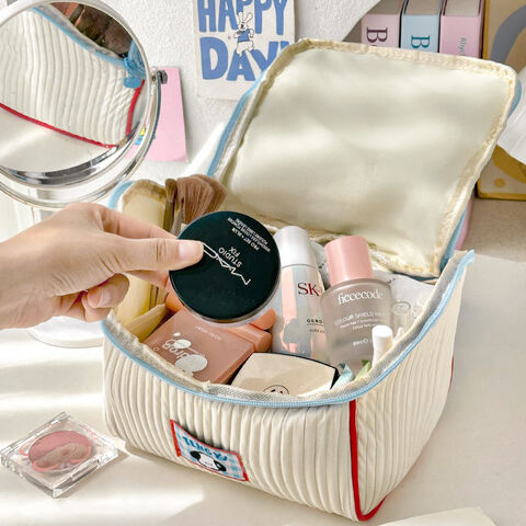 Large Capacity Cute Cabin House Makeup Bag Durable Portable Cosmetics Storage Bag Zipper Closure Fashion Candy Bag for Travel