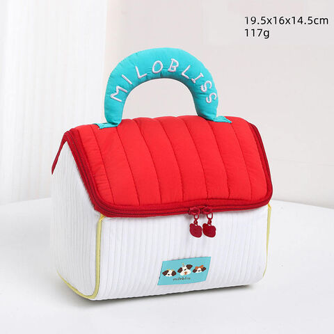 Large Capacity Cute Cabin House Makeup Bag Durable Portable Cosmetics Storage Bag Zipper Closure Fashion Candy Bag for Travel