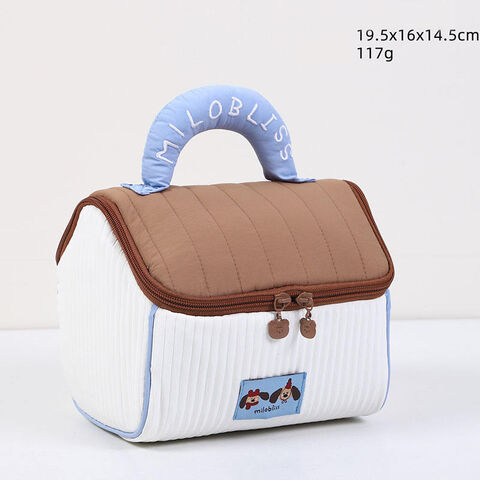 Large Capacity Cute Cabin House Makeup Bag Durable Portable Cosmetics Storage Bag Zipper Closure Fashion Candy Bag for Travel
